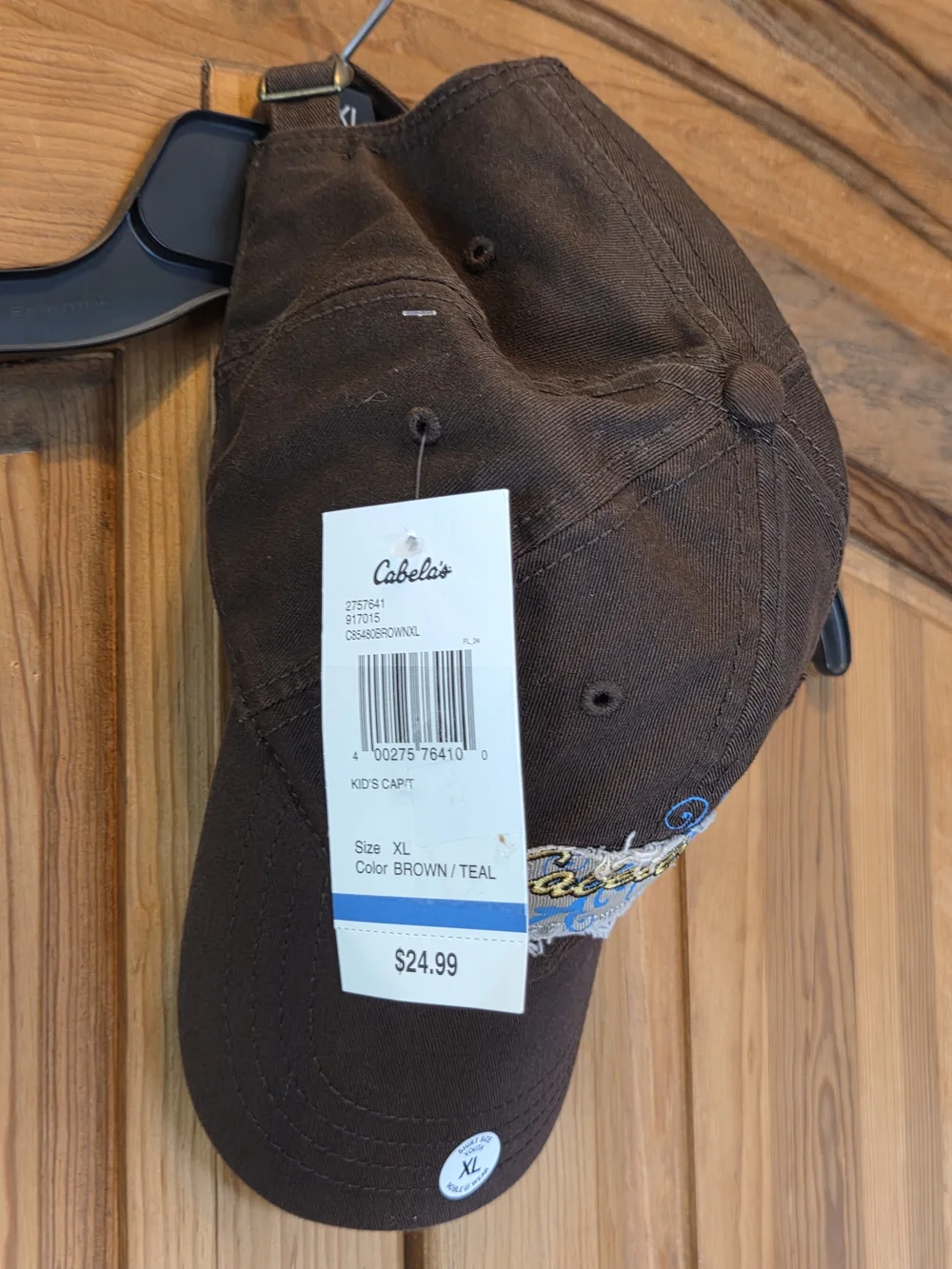 Girl's Cabela's Summer Teal & Brown Tee T-shirt XL & Matching Hat New /wtags